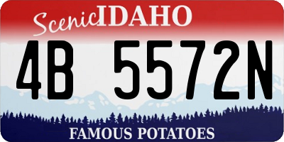 ID license plate 4B5572N
