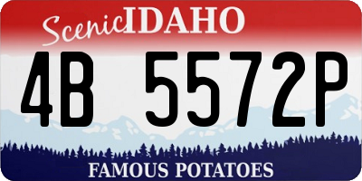 ID license plate 4B5572P
