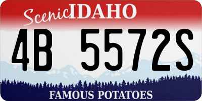 ID license plate 4B5572S