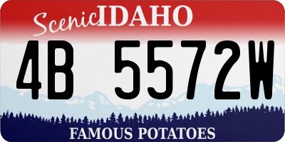 ID license plate 4B5572W