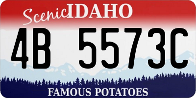 ID license plate 4B5573C