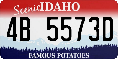 ID license plate 4B5573D