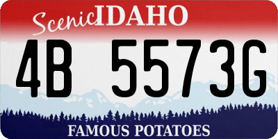 ID license plate 4B5573G