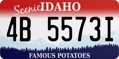 ID license plate 4B5573I