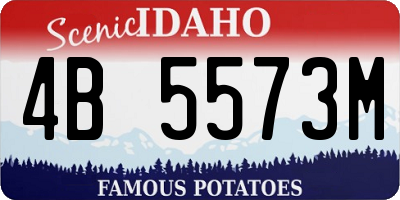 ID license plate 4B5573M