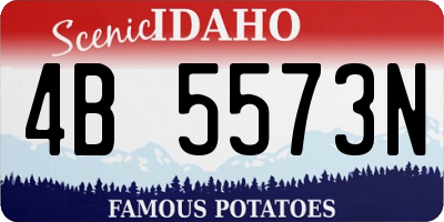ID license plate 4B5573N