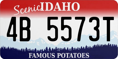 ID license plate 4B5573T