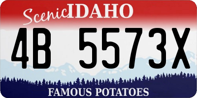ID license plate 4B5573X