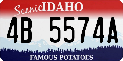 ID license plate 4B5574A