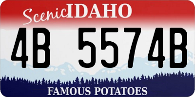 ID license plate 4B5574B