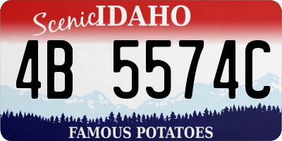 ID license plate 4B5574C