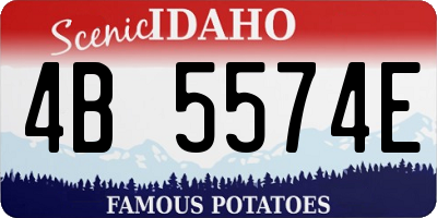 ID license plate 4B5574E