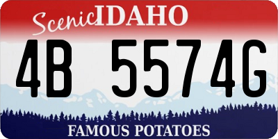 ID license plate 4B5574G