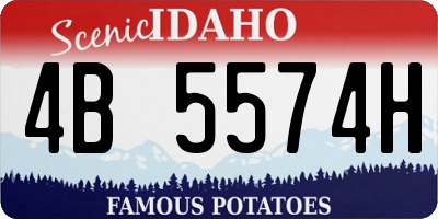 ID license plate 4B5574H