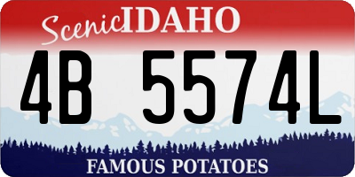 ID license plate 4B5574L