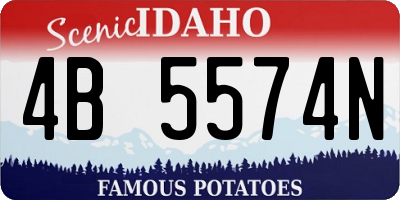 ID license plate 4B5574N