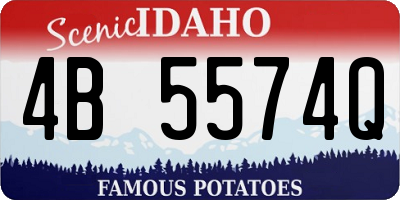 ID license plate 4B5574Q