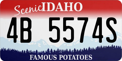 ID license plate 4B5574S