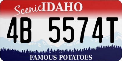 ID license plate 4B5574T