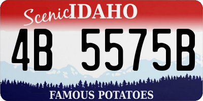 ID license plate 4B5575B