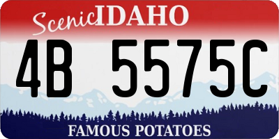 ID license plate 4B5575C