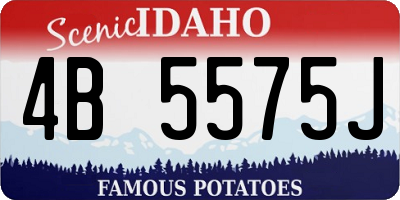 ID license plate 4B5575J