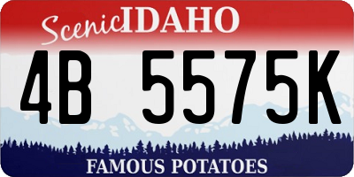 ID license plate 4B5575K