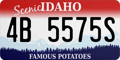ID license plate 4B5575S
