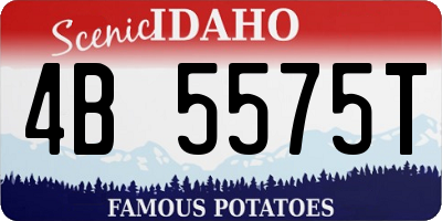 ID license plate 4B5575T