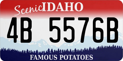 ID license plate 4B5576B