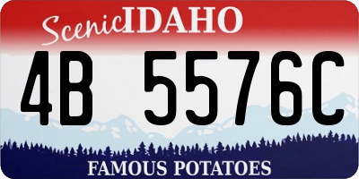 ID license plate 4B5576C