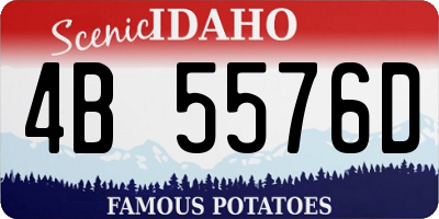 ID license plate 4B5576D