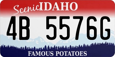 ID license plate 4B5576G