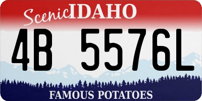 ID license plate 4B5576L