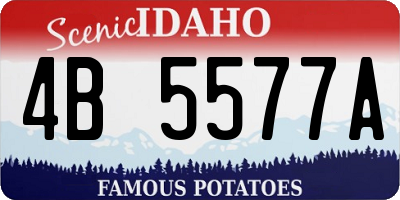 ID license plate 4B5577A