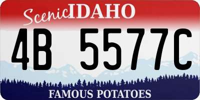 ID license plate 4B5577C
