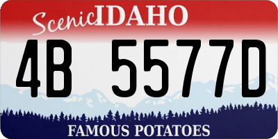 ID license plate 4B5577D
