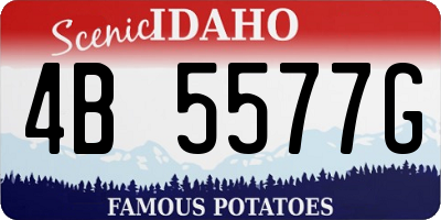 ID license plate 4B5577G