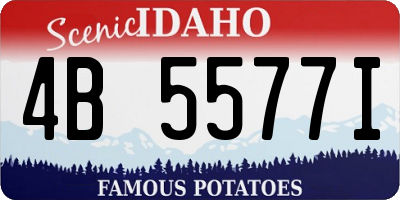 ID license plate 4B5577I