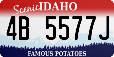 ID license plate 4B5577J