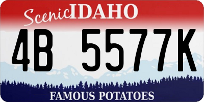 ID license plate 4B5577K