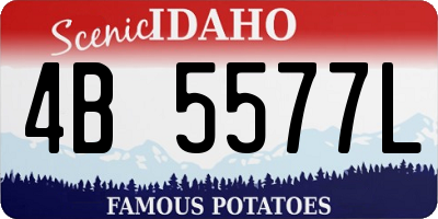ID license plate 4B5577L