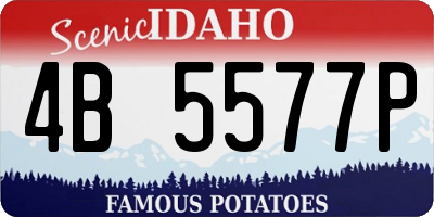ID license plate 4B5577P