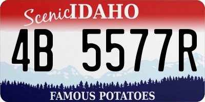 ID license plate 4B5577R