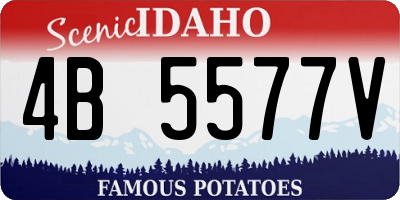 ID license plate 4B5577V