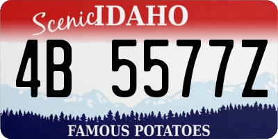 ID license plate 4B5577Z