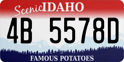 ID license plate 4B5578D