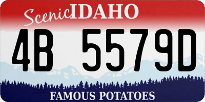 ID license plate 4B5579D