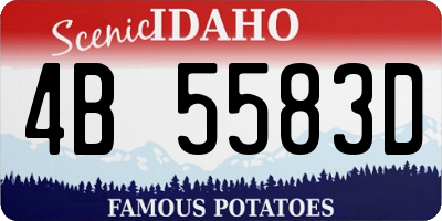 ID license plate 4B5583D