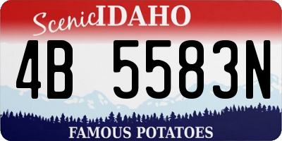 ID license plate 4B5583N